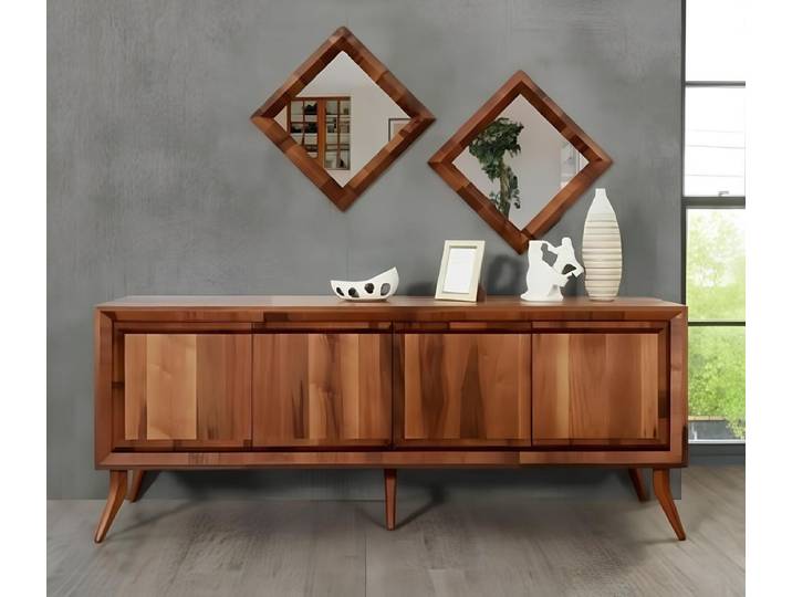 Xlmoebel Sideboard Braunes modernes Sideboard aus hochwertigem Holz (Sideboard, 1 St., 1x Sideboard), Hergestellt in Europa