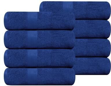 Ample Decor Cotton Plush Thick Spa Quality Hand Towels 18x28 Inch - 8 Pcs