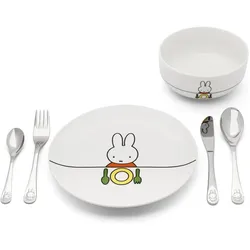Zilverstad Children's dinner set Miffy, 6 pieces, Besteck, Weiss, Silber