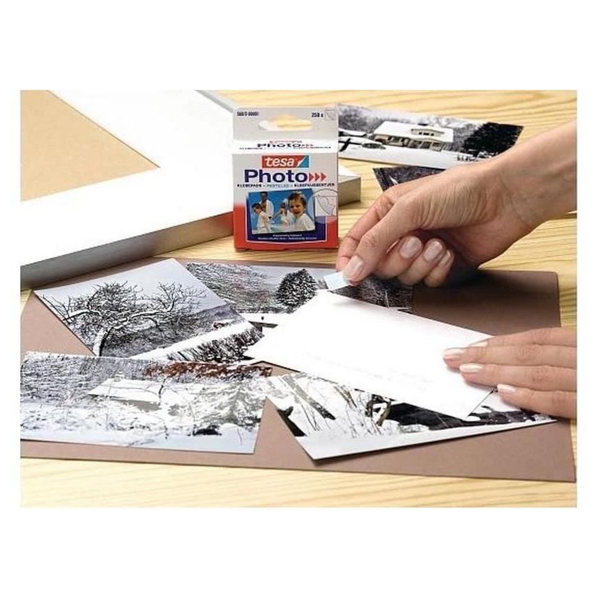 tesa Foto Klebepads, selbstklebend, 500 Fotoecken (56611-00000-00)