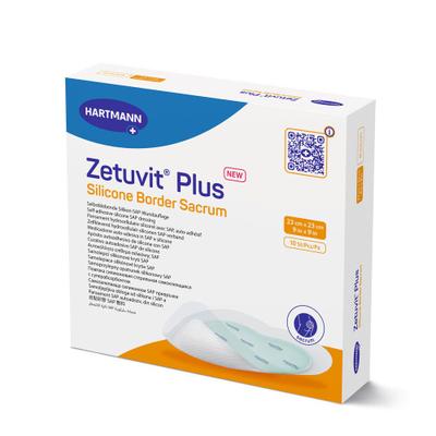 Zetuvit Plus Silicone Border steril oval 13x15,5cm 10 St Kompressen