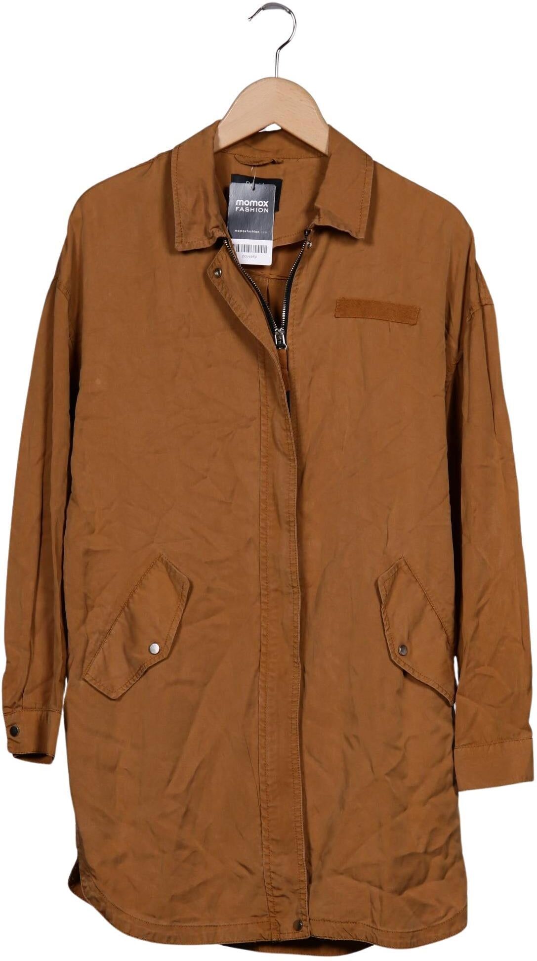 bershka Damen Mantel, Braun, Gr. S, Lyocell - Second Hand