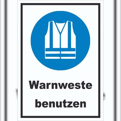 HB-Druck Warnweste benutzen Schild A1 (594x841mm)