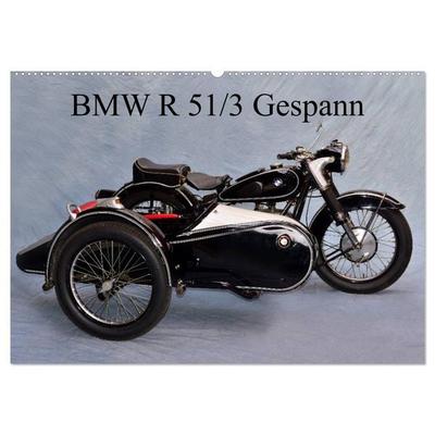 BMW R 51/3 Gespann (Wandkalender 2025 DIN A2 quer), CALVENDO Monatskalender