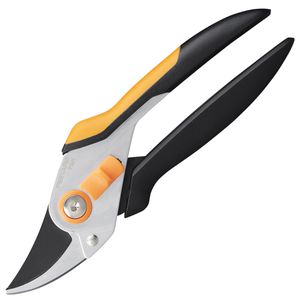 Fiskars Gartenschere Solid Metall P331, 1057163, Bypass, Stahlgriff mit Softgrip, Schneidleistung bis 20 mm Ø