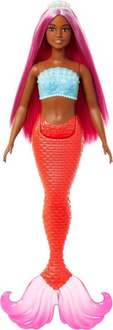 Mattel Barbie zeemeerminpop met paars haar en rode staartvin