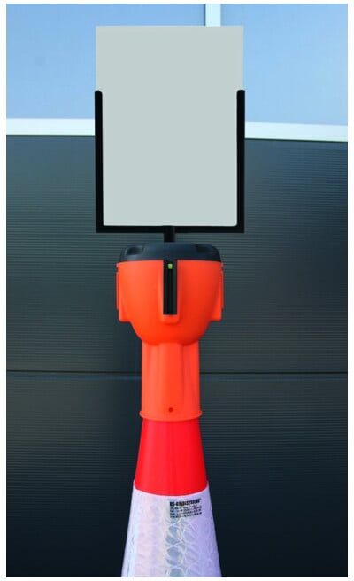 RS-GUIDESYSTEMS Panneau A4 format portrait noir, avec plexiglas pour ALCT-O (ALCT-SH)