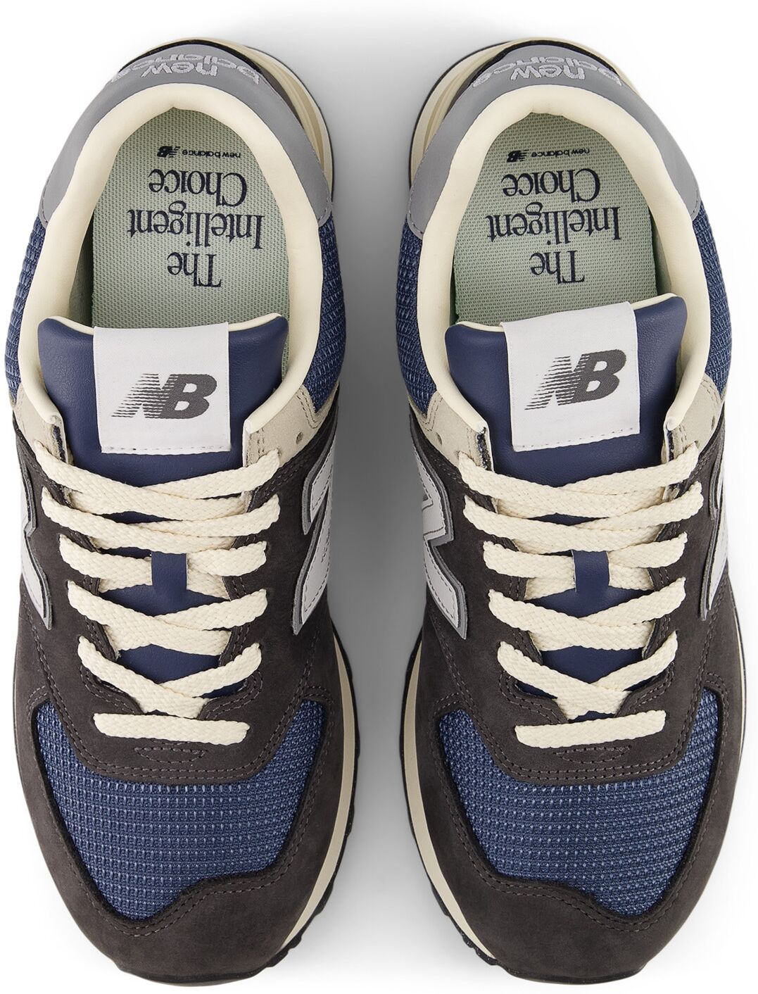 Sneaker NEW BALANCE "574", Damen, Gr. 38,5, blau (schwarz), Synthetik, Textil, Schuhe Sneaker, avec semelle en caoutchouc schwarz 38,5