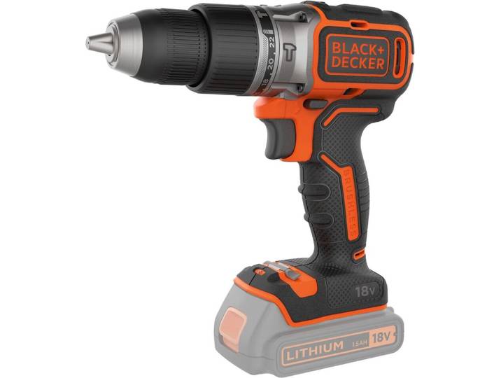 Black & Decker Akku-Schlagbohrs. 18V\, buerstenl.\,o.Akku