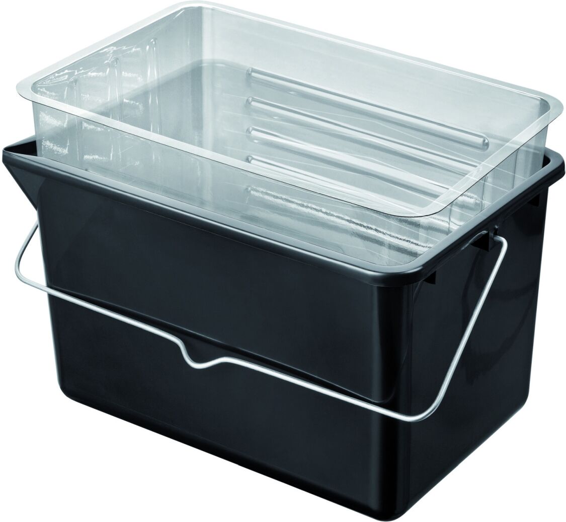 STORCH Farbeimer-Set mit 5 x Eimereinsatz, schwarz, 12 l