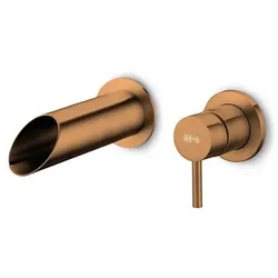 JEE-O pure Wand-Waschtischarmatur mit Auslauf, bronze, 300-1524 300-1524