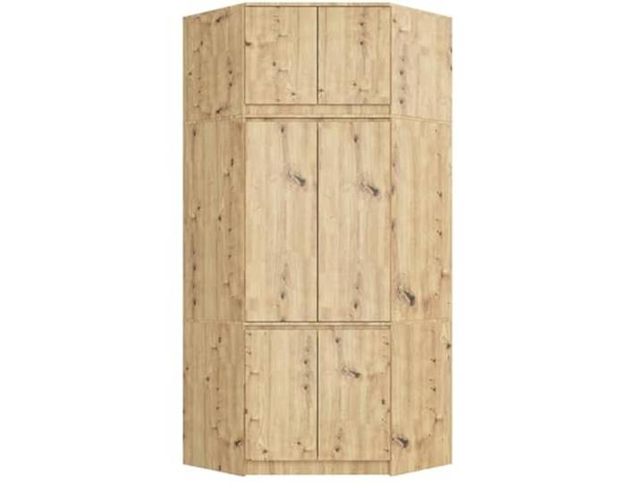 BDW Schlafzimmer Eckschrank mit Verlängerung - Elegant und funktionell - Großes Fassungsvermögen - Vielseitiger Stil - Einfache Montage - 100 cm - 6 Türen, 9 Einlegeböden - Artisan Eiche