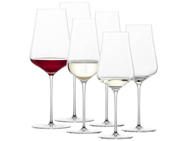 Zwiesel Glas Bordeaux Weisswein Champagner Gläser Duo transparent 6er Set, Transparent, Glas, Gläser, Gläsersets