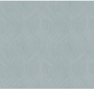 Candice Olson Fine Line Blue Geometric Wallpaper