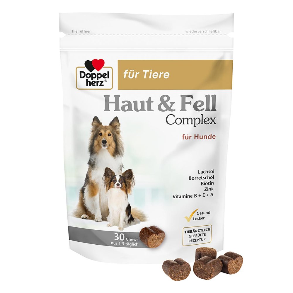 Queisser Pharma GmbH & Co. KG Doppelherz für Tiere Haut & Fell Complex Chews für Hunde 17305643
