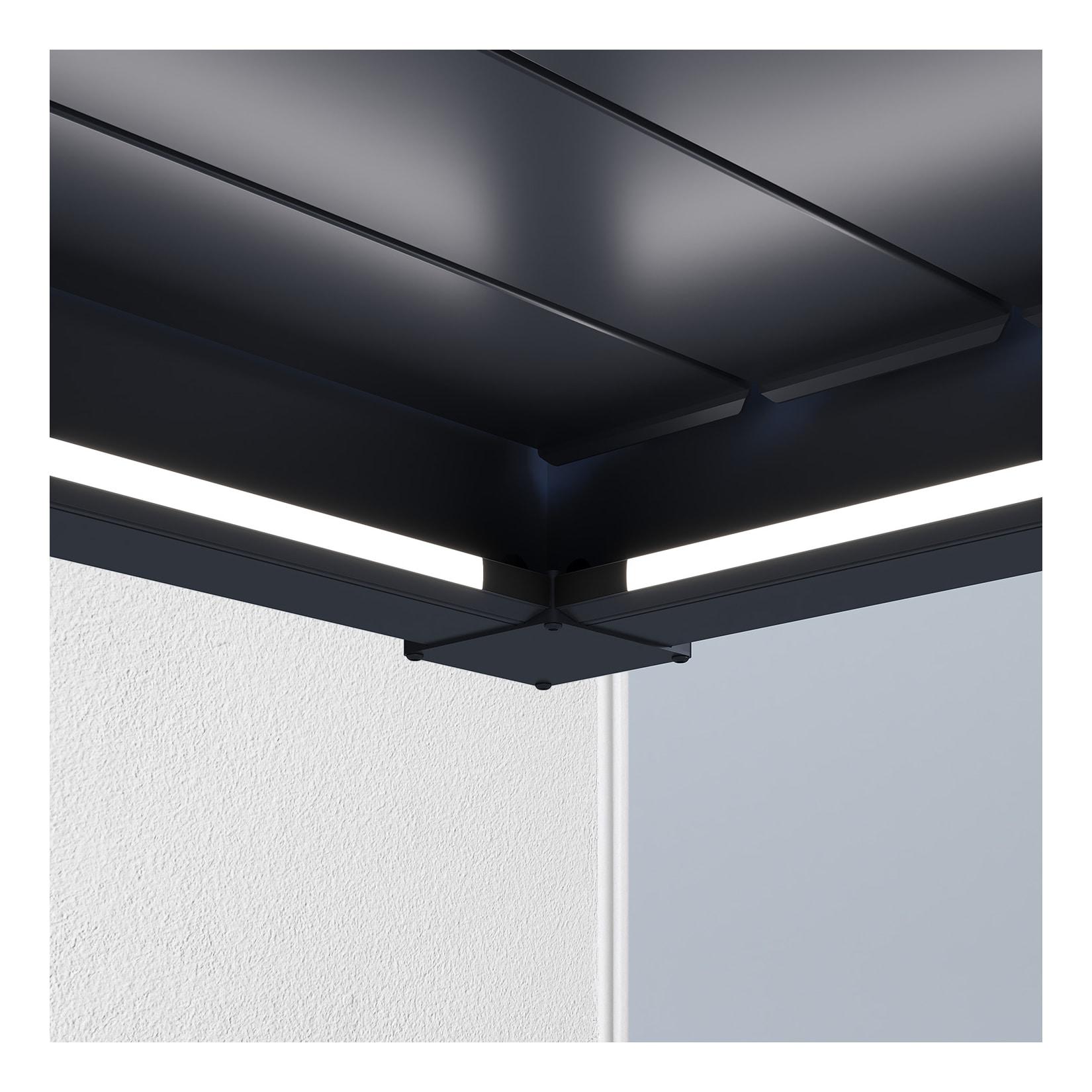 Weide Led Kit 10 Größe Graphitgrau Für Weide Wandpergola3.0 X 3.6 Meter