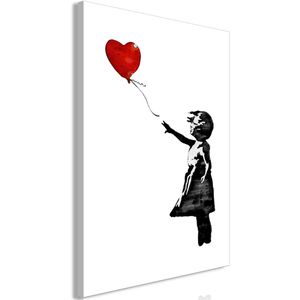 Artgeist Wandbild Mädchen mit Ballon, Leinwand, Hochformat, 60 x 90 cm