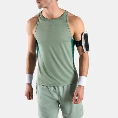 Lauftop REEBOK "ID RUN TANK", Herren, Gr. L, grün (light fog, me), Obermaterial: 100% Polyester, Tops, aus Polyester