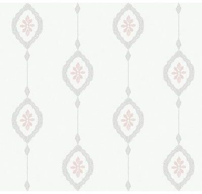 Seabrook Designs Beach House Sand Dollar Stripe Unpasted Wallpaper