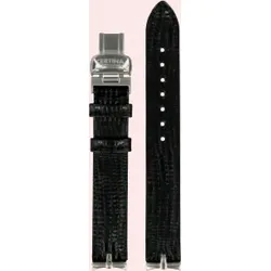 Certina - Leder Ds Dream Lederband Schwarz 14/14mm C600017771 - eidechsen-prägung,kalb,schwarz