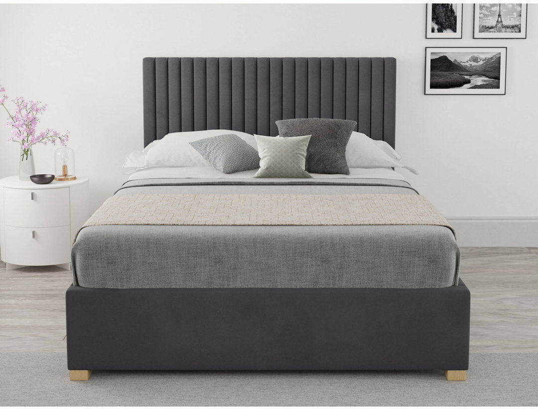 Zipcode Design Chevy Upholstered Lift Up Storage Bed Steel Small Double (4')