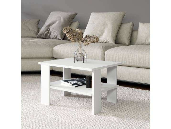 Skye Decor, Duama - White, Couchtisch, Weiß, 100 % MELAMINBESCHICHTETE SPANPLATTEN, 45 x 60 x 37 cm