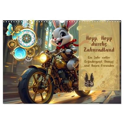 Hopp, Hopp durchs Zahnradland (Wandkalender 2027 DIN A3 quer), CALVENDO Monatskalender