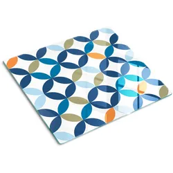 GLASPLATTE 60x52 cm Geometrische Figuren