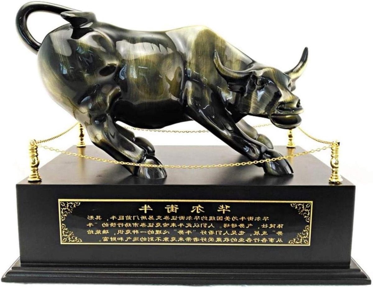 Feng Shui Gouden Stier - Handgegoten Koperen Decoratie voor Welvaart