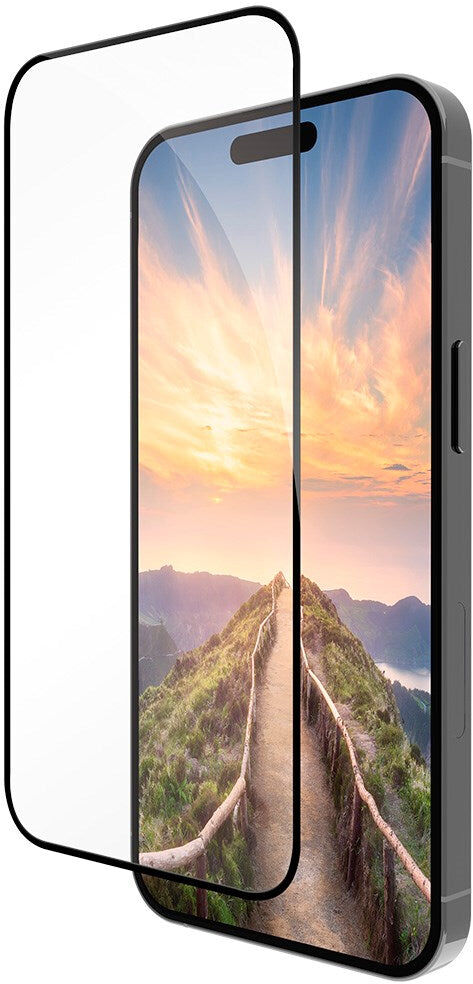 iPhone 16 Pro dbramante1928 Eco-Shield Skærmbeskyttelse m. Installationsramme - Sort Kant