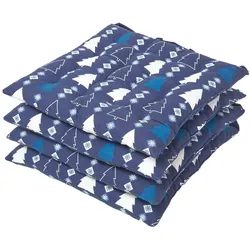 STUHLKISSEN Winterland, blau im 4er-Set 40/40/5 cm