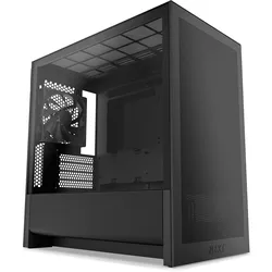 NZXT H3 Flow (2025) All Black Midi Tower mATX Gaming Gehäuse schwarz mit Glasfenster