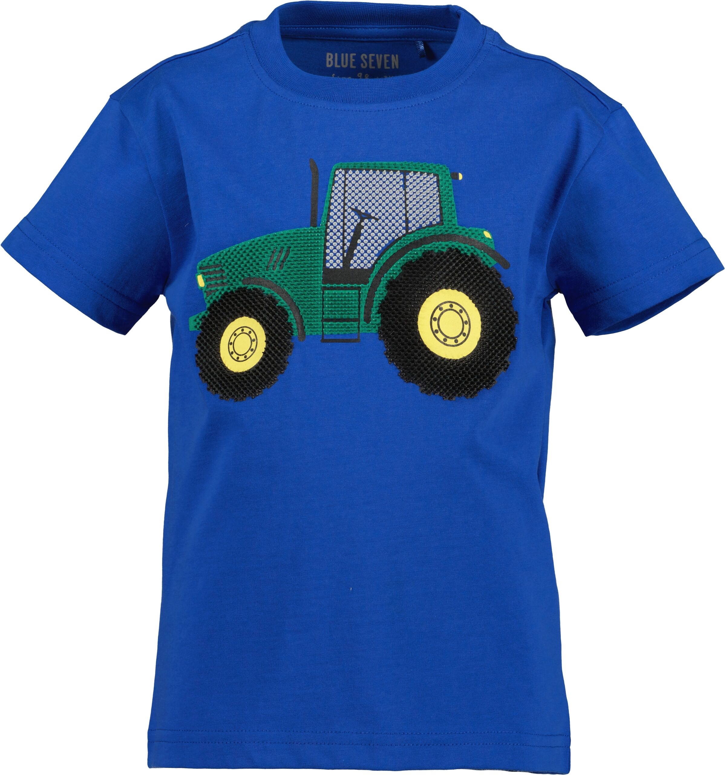 T-Shirt BLUE SEVEN "T-Shirt", Jungen, Gr. 110, blau (5300, ocean), 100% Baumwolle, normal, Rundhals, Shirts T-Shirt 5300, ocean 110