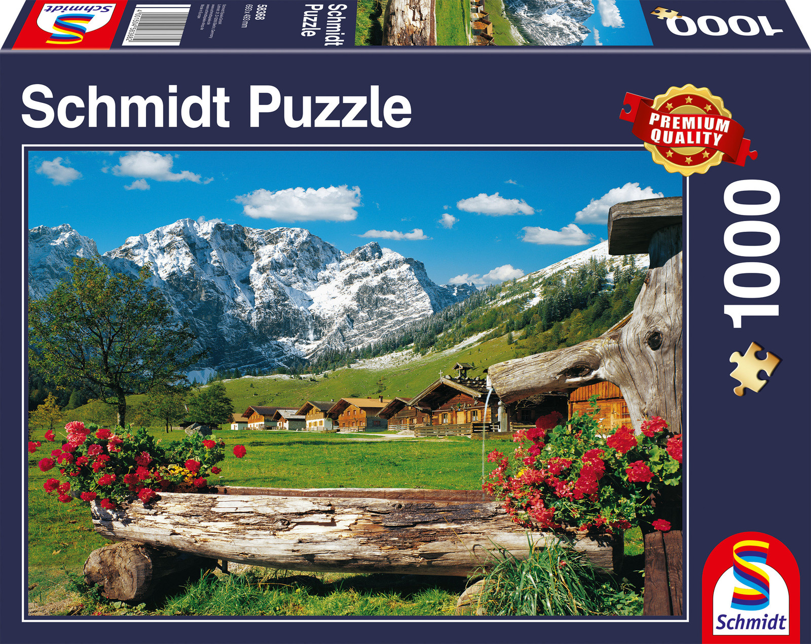 Schmidt Spiele Puzzel 1000 stukjes Uitzicht op het berglandschap