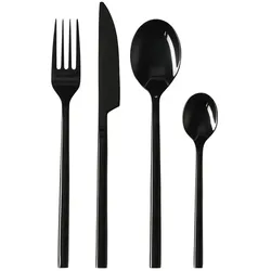 Gray & Jones Besteckset  16-teilig   ¦ schwarz ¦ Edelstahl