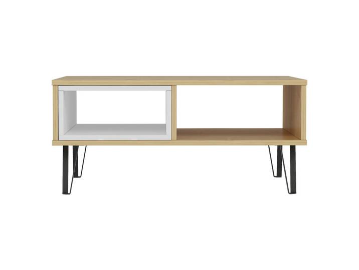 Couchtisch, Braun & Weiß, 60x41.1x90 cm, Holzwerkstoff, Quadratisch, Modern, Livetastic