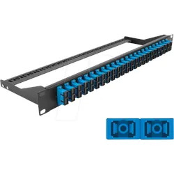 DELOCK 43392 - LWL Patchpanel, 19", 24-Port, SC Duplex, 1HE, blau