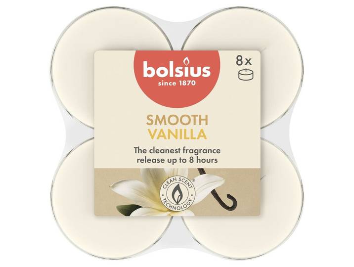 Bolsius maxilicht true scents vanilla 8 stuks