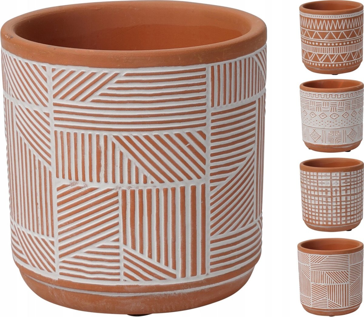 Koopman Decoratieve Keramische Pot - Terakota - Hoogte: 11 cm