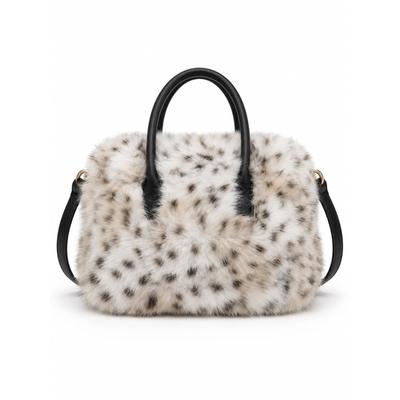 Henkeltasche "Ewok", Damen, Gr. B/H/T: 37cm x 25cm x 10cm onesize, beige (schwarz), Kunstfaser, COLLEZIONE ALESSANDRO, Taschen, aus kuschelweichem Material