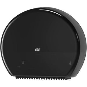 Tork Toilettenpapierspender Elevation, 554008, T1 System, aus Kunststoff, für Jumbo Rolle, schwarz