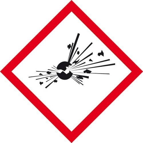 SafetyMarking 21.B1011 GHS-Gefahrenpiktogramm 01 explodierende Bombe Folie selbstklebend (B x H) 200mm x 200mm 1St.
