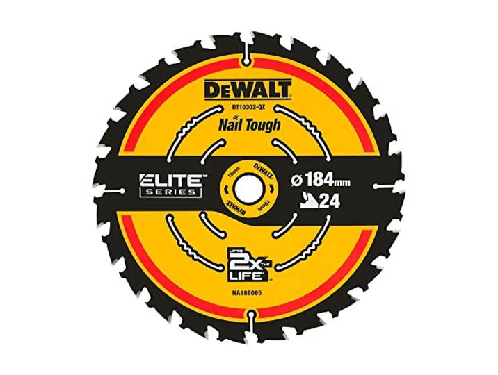 DEWALT DT10302-QZ EXTREME 2e Fix Cirkelzaagblad, 184mm x 16mm x 24T