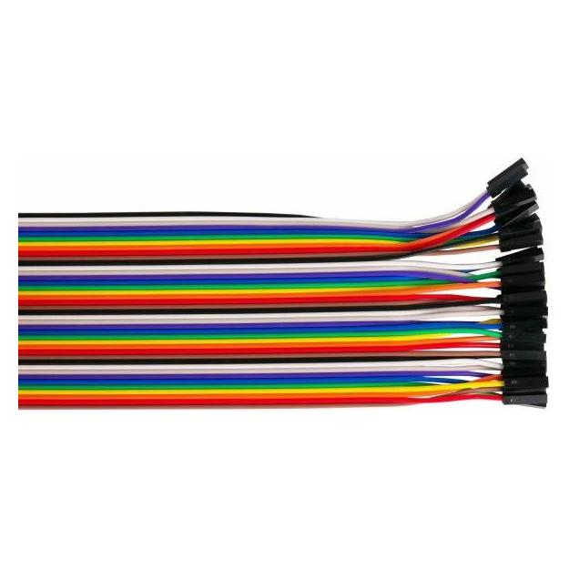 Kabelmeister Jumper Wire 40-Pin trennbare Adern für Arduino, Raspberry Pi etc., Buchse an Buchse, A (JW40-020FF)