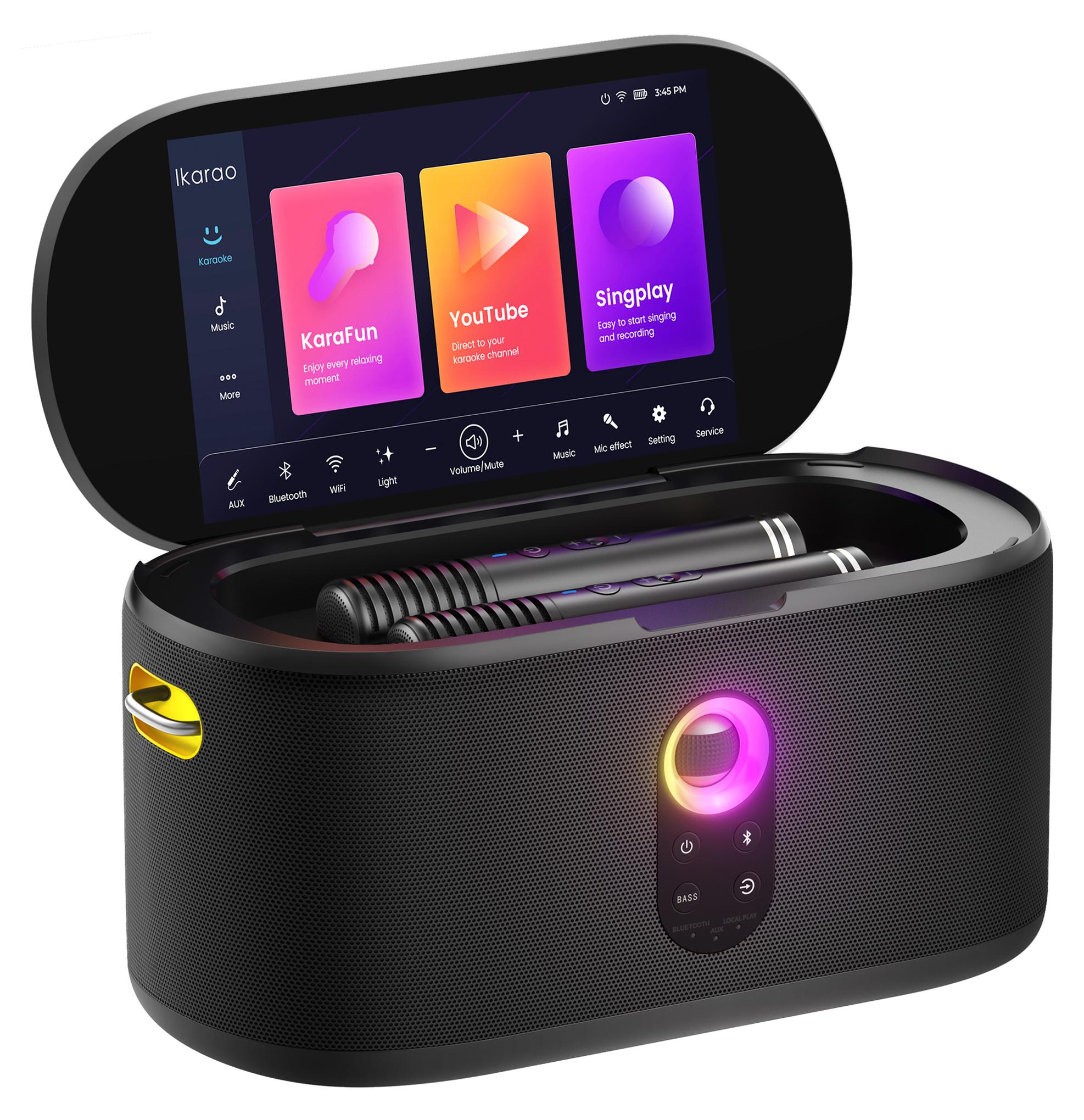 Ikarao Shell S1, 280 W, Kabellos, MicroSD (TransFlash), 3,5 mm, 25,6 cm (10.1"), AC, Akku