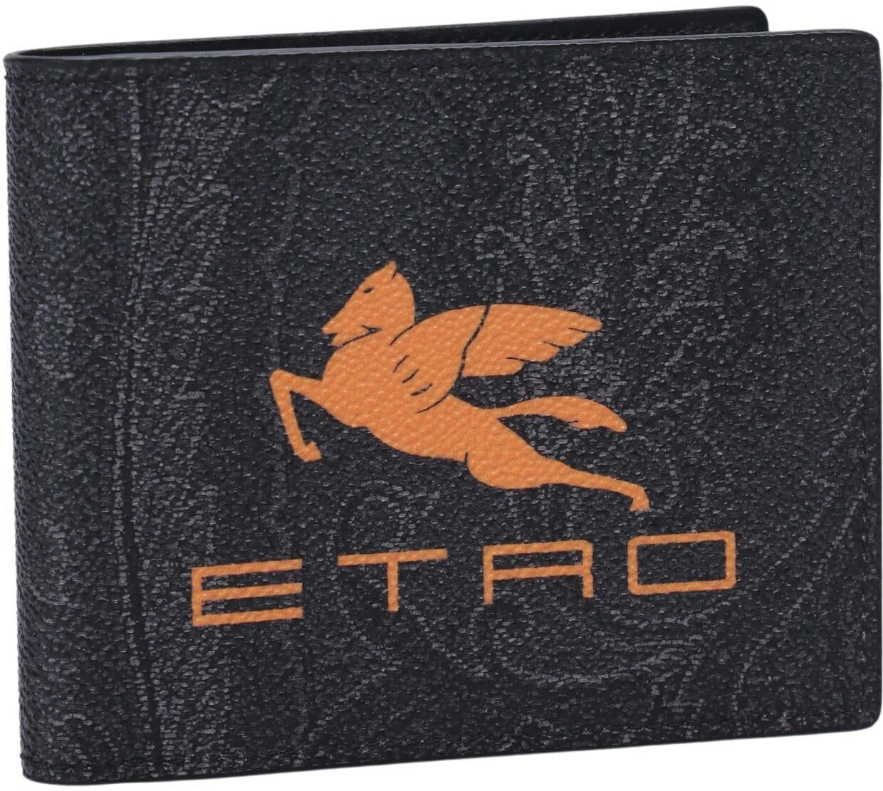 Etro Herren Portemonnaie, Schwarz, kein / Etikett - Second Hand