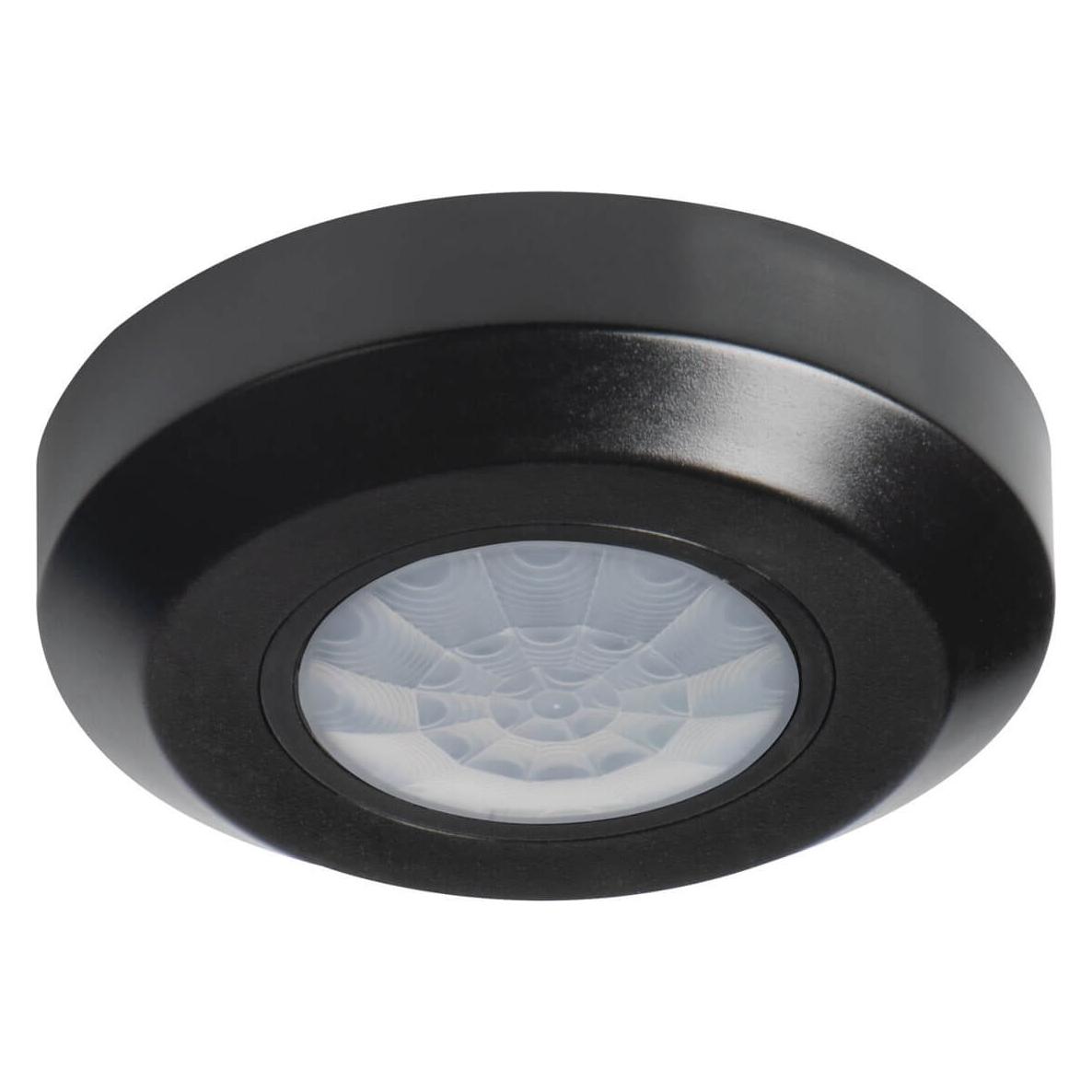 Kanlux Czujnik ruchu PIR ZONA MINI-B 200VA Ø7,6 max 8m 360 st. IP20 IIkl. nastropowy czarny 37378 (8 m) (65805026)