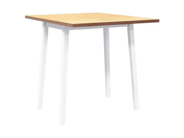 Bon marché * Table à manger - JILL'S Table cuisine - blanc bois massif et caoutchouc FR8127
