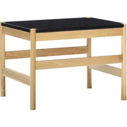Raw Beistelltisch 60 cm schwarz mit Marmorplatte