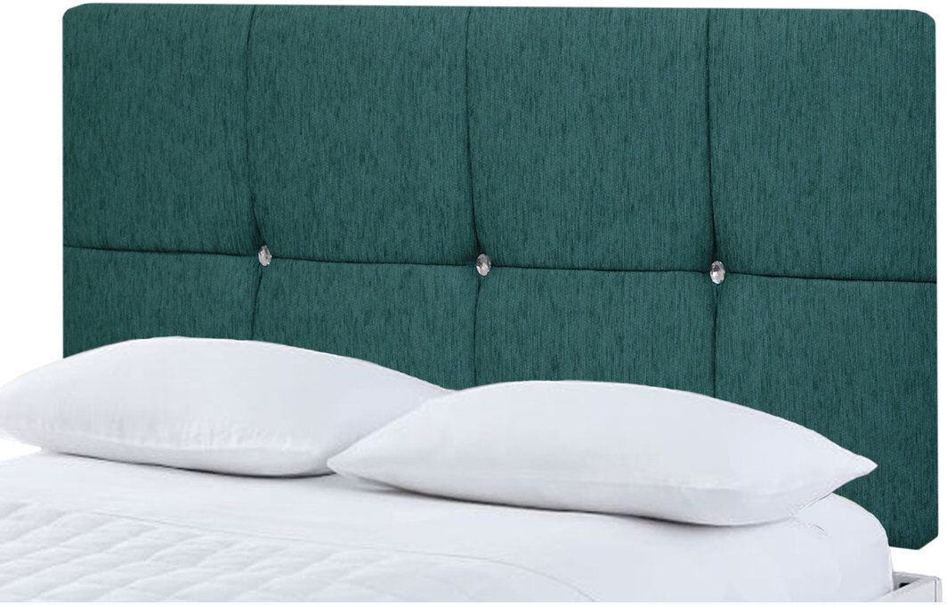 Mercer41 Upholstered Headboard Teal Chenille Super King (6')